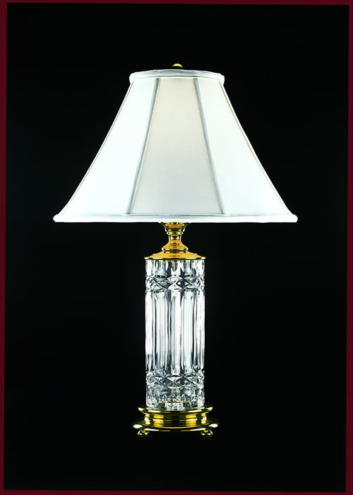 C155-102-947-30-00 By WATERFORD Lighting - Polished Brass Finish with Irish Lead Crystal Kells Table Lamp