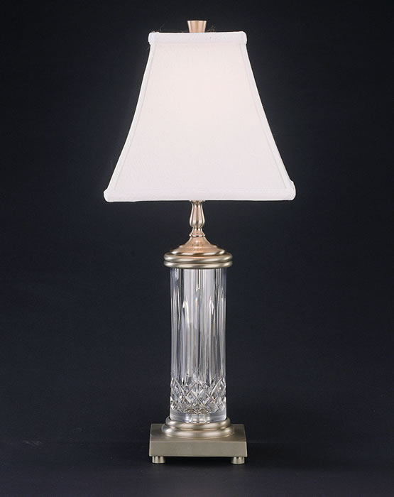 C155-109-435-22-00 By WATERFORD Lighting - Silver Luna Finish with Irish Lead Crystal Lismore Accent Lamp
