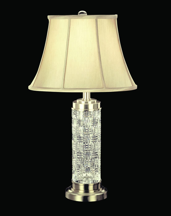 C155-109-790-30-00 By WATERFORD Lighting - Silver Luna Finish with Irish Lead Crystal Grafix Table Lamp