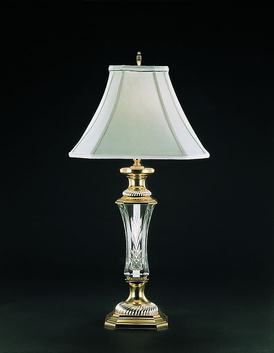 C155-112-062-29-00 By WATERFORD Lighting - Polished Brass Finish and Silver Plated Accents with Irish Lead Crystal Florence Court Table Lamp