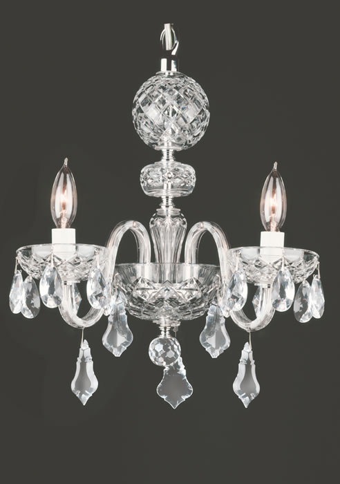 C155-128-807 By WATERFORD Lighting - Irish Lead Crystal Catrina Three Arm Chandelier