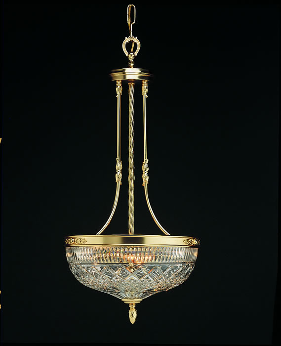 C155-849-285-32-00 By WATERFORD Lighting - Gold Plated Finish with Irish Lead Crystal Beaumont Pendant