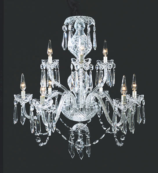 C155-950-000-05-11 By WATERFORD Lighting - Irish Lead Crystal Cranmore Nine Arm Chandelier