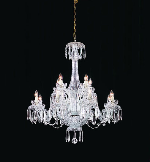 C155-950-000-08-11 Waterford Lighting Royal Collection By Waterford Lighting -  Irish Lead Crystal Powerscourt Twelve Arm Chandelier