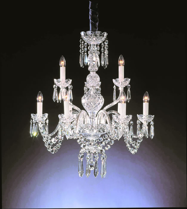 C155-950-000-13-11 By WATERFORD Lighting - Irish Lead Crystal Ashbourne Nine Arm *Special Order* Chandelier