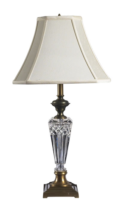 C155-991-934-13-10 By WATERFORD Lighting - Polished Brass Finish with Irish Lead Crystal Belline Table Lamp