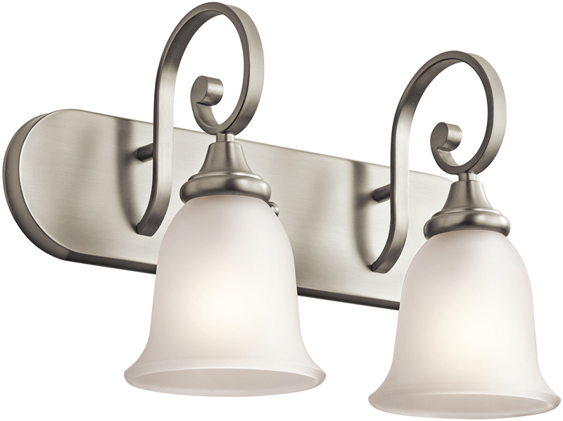 C156-45054NI By BUILDER Monroe Collection 2 Lights Wall Mt Bath 2 Arm Brushed Nickel Finish