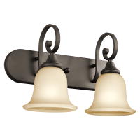 C156-45054OZ By BUILDER Monroe Collection 2 Lights Wall Mt Bath 2 Arm Olde Bronze Finish