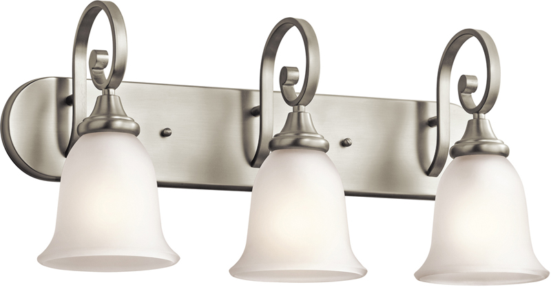 C156-45055NI By BUILDER Monroe Collection 3 Lights Wall Mt Bath 3 Arm Brushed Nickel Finish