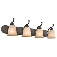 C156-45424OZ By BUILDER Camerena Collection 4 Lights Wall Mt Bath 4 Arm Olde Bronze Finish