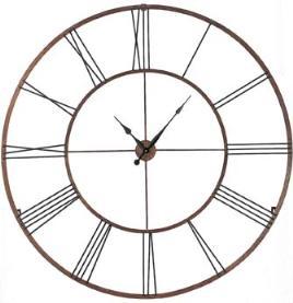 C160-42615 By CBK Lighting-Clocks Collection Matt Black / Dynasty Gold Finish Wall Clock Xlarge Roman Nu Mer
