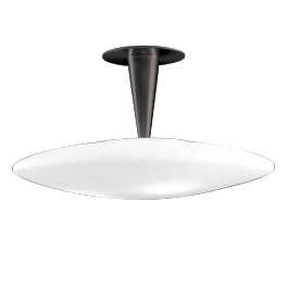 C164-FM4800-10-45 By Alico Lighting-Toro Collection White Opal Shade Finish Semi-Flush Mount 