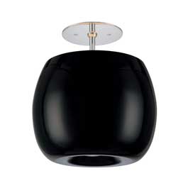 C164-FM6910-31-15 By Alico Lighting-Newton Collection Black Glass Shade / Chrome Finish Newton Semi-Flush Mount W/Lamps