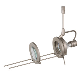 C164-FRH4500-G-16M By Alico Lighting-Gobo Tecno Collection Satin Nickel Finish Gobo Tecno Track Head