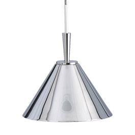 C164-FRPC1000-15-15 By Alico Lighting-Cono Collection Chorme Finish Single-Lamp Ali-Jack Pendant
