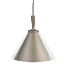 C164-FRPC1000-16M-16M By Alico Lighting-Cono Collection Satin Nickel Finish Single-Lamp Ali-Jack Pendant