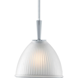C164-FRPC2000-5-15 By Alico Lighting-Mini Ribbed Flash Collection Chrome Finish Single-Lamp Ali-Jack Pendant