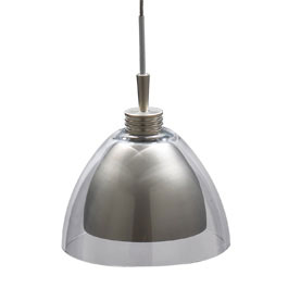 C164-FRPC2006-16M-16M By Alico Lighting-Duplex Metal Collection Matte Satin Nickel Finish Clear Over-Glass With Matte Satin Nickel Inner Shade