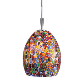 C164-FRPC3500-55-15 By Alico Lighting-Aura Collection Chrome Finish Single-Lamp Ali-Jack Pendant