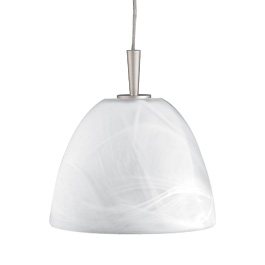 C164-PC046-6-16M By Alico Lighting-Ogiva Collection White Alabaster Shade Finish Single-Lamp Pendant 