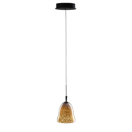 C164-PC1501-59-45 By Alico Lighting-Belle Grande Collection Gold Leopard Shade Finish Single-Lamp Pendant 