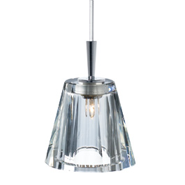 C164-PC1851-0-15 By Alico Lighting-Scintillio Square Collection Clear Glass Shade Finish Single-Lamp Pendant 