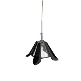 C164-PC1852-31-15 By Alico Lighting-Scintillio Tri Collection Black Glass Shade Finish Single-Lamp Pendant 