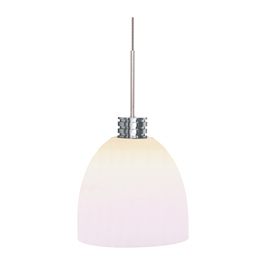 C164-PC2700-10-15 By Alico Lighting-Louvre Collection White Opal Shade Finish Single-Lamp Pendant 