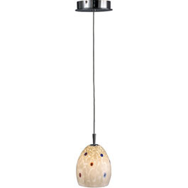 C164-PC3500-43-15 By Alico Lighting-Aura Collection Bianco Glass Shade Finish Single-Lamp Pendant 