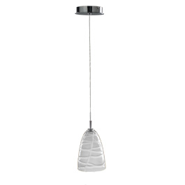 C164-PC6700-10-15 By Alico Lighting-Tortuga Collection Chrome Finish Single-Lamp Pendant