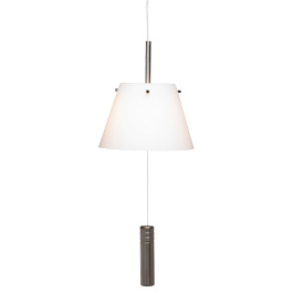 C164-PC7200-10-16M By Alico Lighting-Chapeau Collection Matte Satin Nickel Finish Single-Lamp Pendant