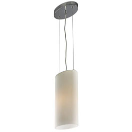 C164-PS1301-10-15 By Alico Lighting-Ovo Collection Chrome Finish Single Lamp Pendant With White Opal Shade. Chrome Finish.