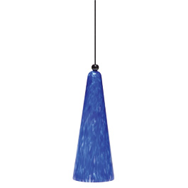 C164-PS1750-57-45 By Alico Lighting-Fontana Grande Collection Oil-Rubbed Bronze Finish Single-Lamp Pendant With Cerulean Blue Shade
