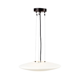 C164-PS4800-10-45 By Alico Lighting-Toro Collection Oil-Rubbed Bronze Finish Single-Lamp Pendant With White Opal Shade
