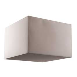 C164-PS9520-30-30 By Alico Lighting-Forma Square Collection White Finish Forma Square 120V Pendant. Medium Square White Fabric Shade / White Canopy.