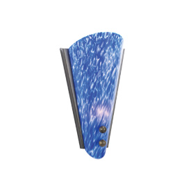 C164-PW1760-57-45 By Alico Lighting-Palma Collection Cerulean Blue Finish Single-Lamp Wall Sconce With Cerulean Blue Shade