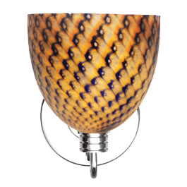 C164-PW2700-53-15 By Alico Lighting-Louvre Collection Chrome Finish Single-Lamp Wall Sconce With Pineapple Shade