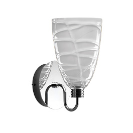 C164-PW6700-10-15 By Alico Lighting-Tortuga Collection Chrome Finish Single-Lamp Wall Sconce With White Opal Glass Shade