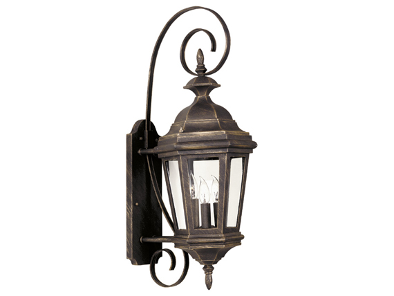 C165-16313AP By Kenroy Home-Estate Collection Antique Patina Finish Estate Medium 3 Lite Wall
