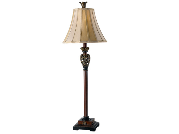 C165-20182GR By Kenroy Home-Iron Lace Collection Golden Ruby Finish Iron Lace Buffet Lamp