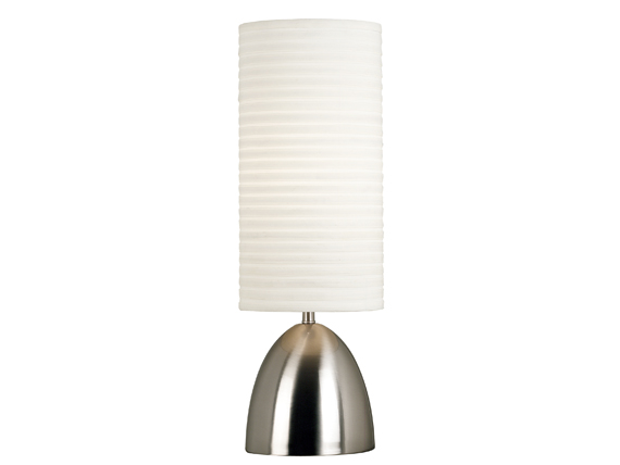 C165-20200BS By Kenroy Home-Bandeau Collection BRUSHED STEEL Finish Bandeau Table Lamp Bs