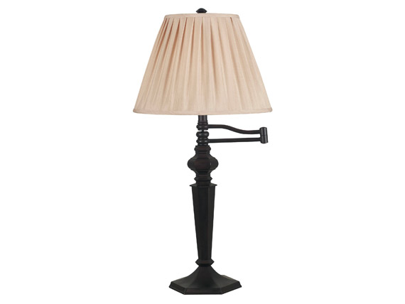 C165-20611ORB By Kenroy Home-Chesapeake Collection Oil Rubbed Bronze Finish Swing Arm Table Lamp