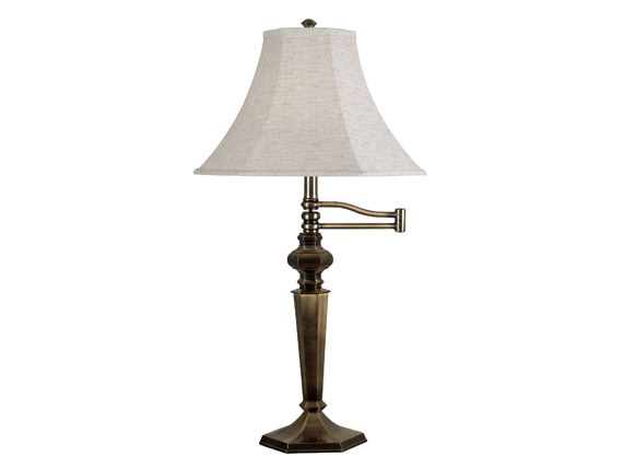 C165-20616GBRZ By Kenroy Home-Mackinley Collection Georgetown Bronze Finish Swing Arm Table Lamp