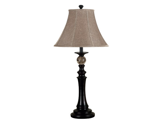 C165-20630ORB By Kenroy Home-Plymouth Collection Oil Rubbed Bronze w/ Marble Accent Finish Table Lamp