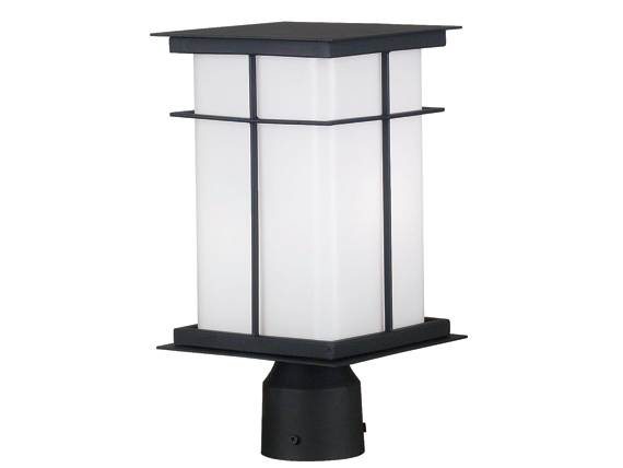 C165-70003TB By Kenroy Home-Mesa Collection Textured Black Finish 1 Light Medium Post Lantern 