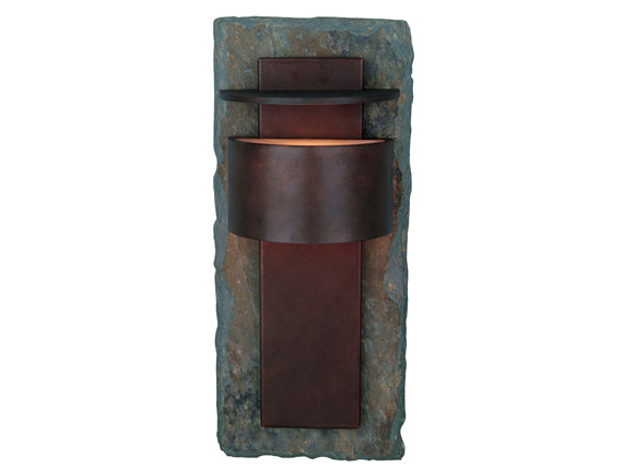 C165-70286SL By Kenroy Home-Pembrooke Collection Natural Slate with Copper Finish Pembrooke Lantern (Lg)