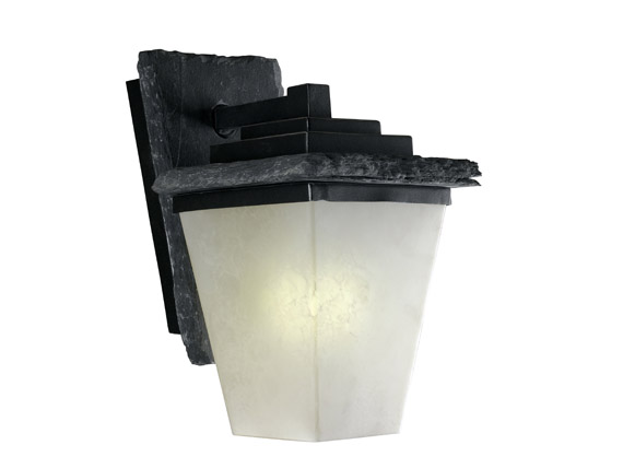 C165-70508SL By Kenroy Home-Flintridge Collection PEWTER Finish Flintridge Med Wall Lantern