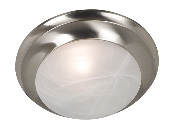 C165-80360BS By Kenroy Home-Dickens Collection Brushed Steel Finish 1 Light Flush Mount 