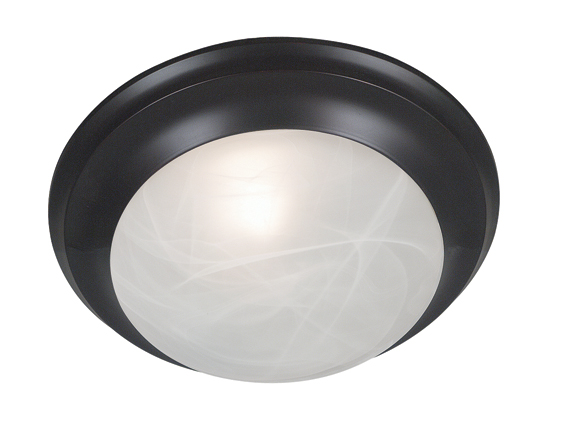 C165-80360ORB By Kenroy Home-Dickens Collection Oil Rubbed Bronze Finish 1 Light Flush Mount 