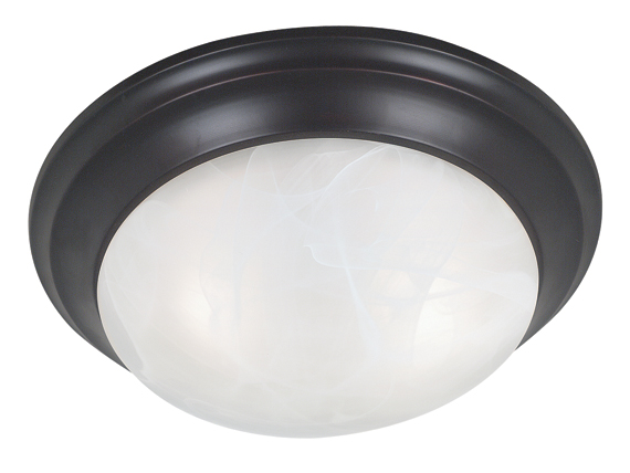 C165-80361ORB By Kenroy Home-Dickens Collection Oil Rubbed Bronze Finish 2 Light Flush Mount 